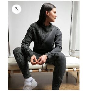 Twenty Montreal Charcoal Slate Crewneck Sweater Pants Set